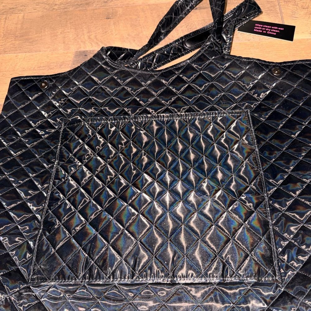 Haute Shore Quilted Black Tote Bag